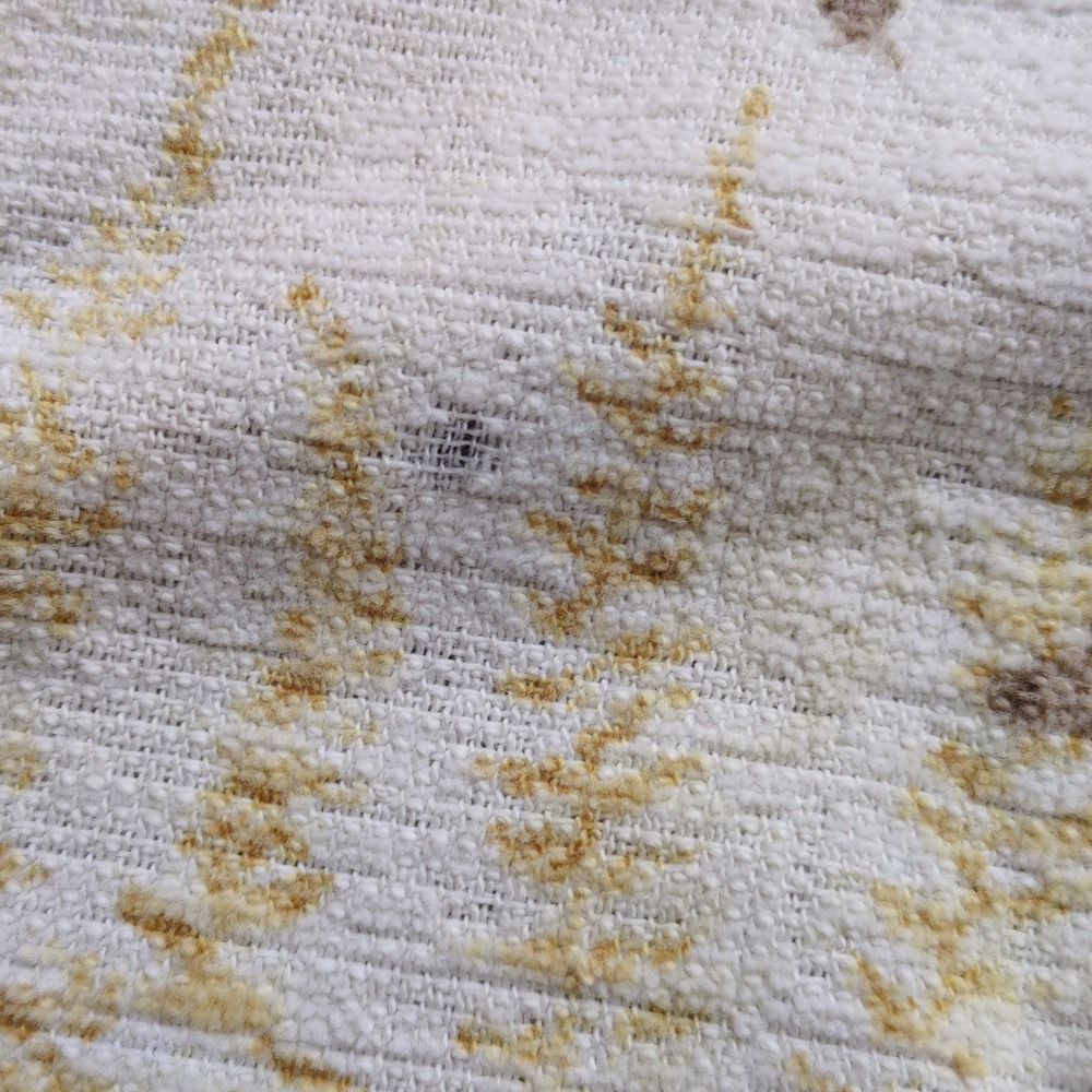 Vtg 70s Vera Neumann Bath Towels White Gold Butterfly Brown Fern MCM Set of 2 - Picture 9 of 9